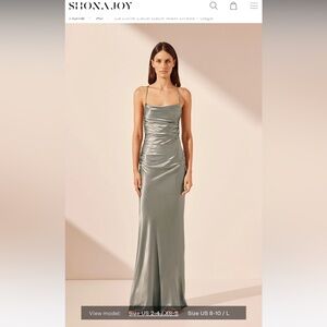 Shona Joy La Lune Lace Back Maxi Dress - Sage
